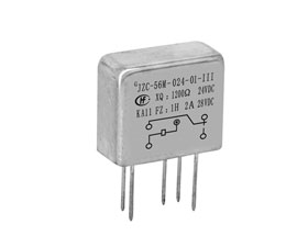 宏發電聲 1/6晶體罩一組動合觸點密封電磁繼電器JZC-56M