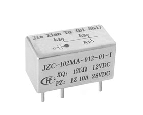 宏發電聲 1/2晶體罩10A負載密封電磁繼電器 JZC-102MA