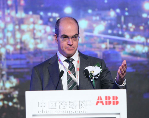 ABB北亞區總裁，ABB（中國）有限公司董事長兼總裁方秦在2012ABB自動化世界開幕式上作主旨演講