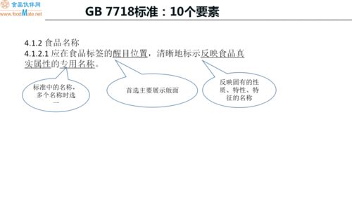 預包裝食品標簽標識要求解析及課后答疑